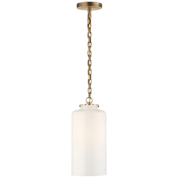 Visual Comfort | Thomas O'Brien | Katie Cylinder Pendant | Antique Brass