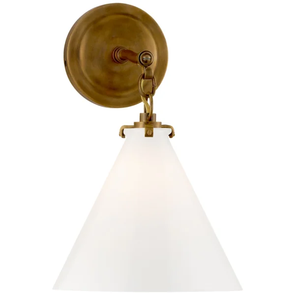 Visual Comfort | Thomas O'Brien | Katie Small Conical Sconce | Antique Brass