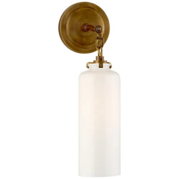 Visual Comfort | Thomas O'Brien | Katie Small Cylinder Sconce | Antique Brass