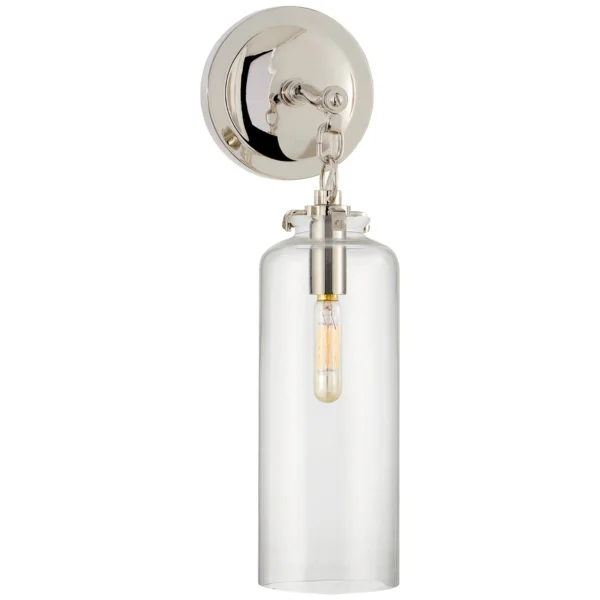 Visual Comfort | Thomas O'Brien | Katie Small Cylinder Sconce | Polished Nickel