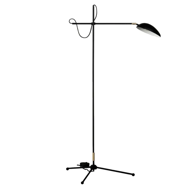 Watt & Veke Spoon floor lamp matte black brass