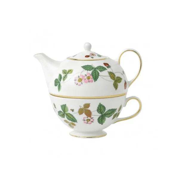 Wedgwood Wild Strawberry teapot with cup multi
