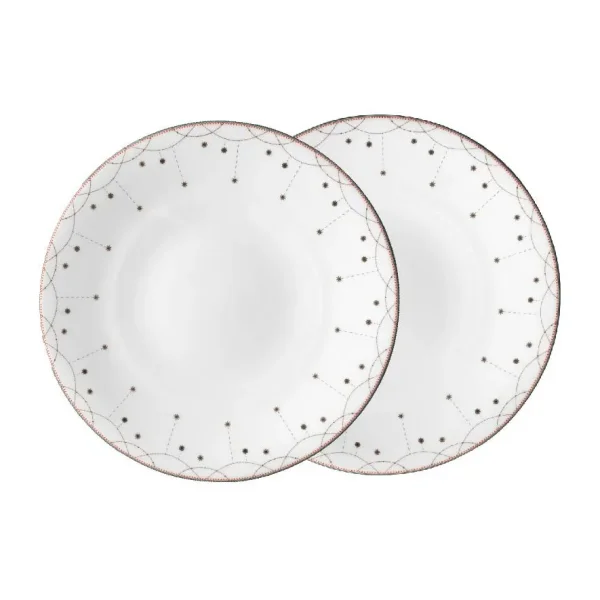 Wik & Walsøe Julemorgen Girlander plate 2 pack 28 cm White