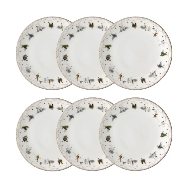 Wik & Walsøe Julemorgen plate Ø28 cm 6-pack Ø28 cm