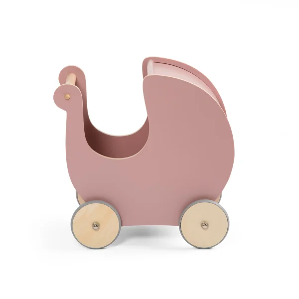 Wooden Dolls Pram , Blossom Pink by Sebra
