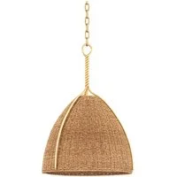 Woodlawn Pendant, Light, Large, Brown/Gold - Andrew Martin