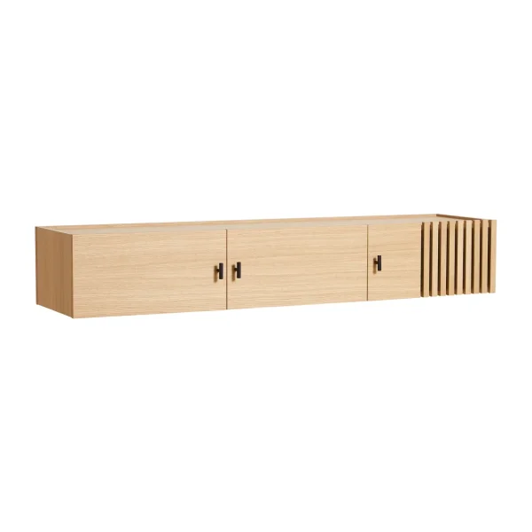 Woud Array sideboard wall-mounted, 150 cm White pigmented oak