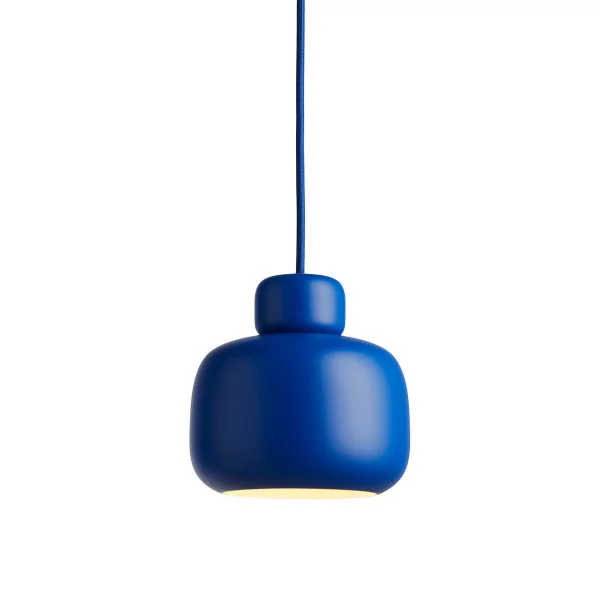 Woud Stone ceiling lamp small Cobalt blue