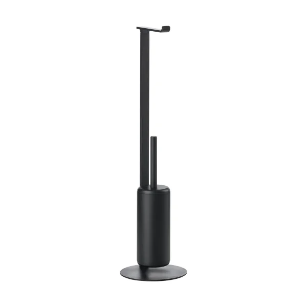 Zone Denmark Rim toilet roll holder with brush Black