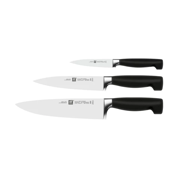 Zwilling Zwilling Four star knife set 3 pieces Black-stainless steel