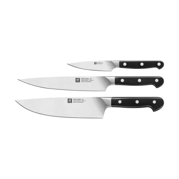 Zwilling Zwilling Pro knife set 3 pieces Black-stainless steel